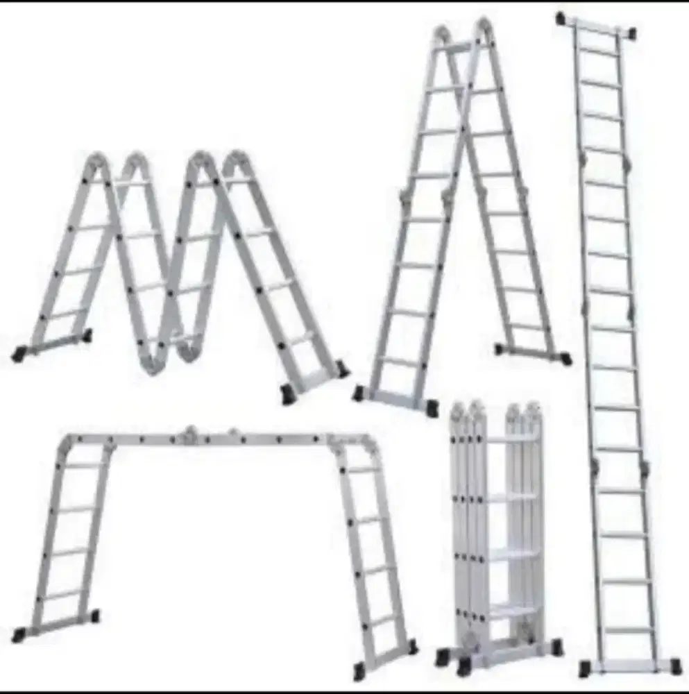 Tangga lipat almunium dengan platform/bordes ace hardware