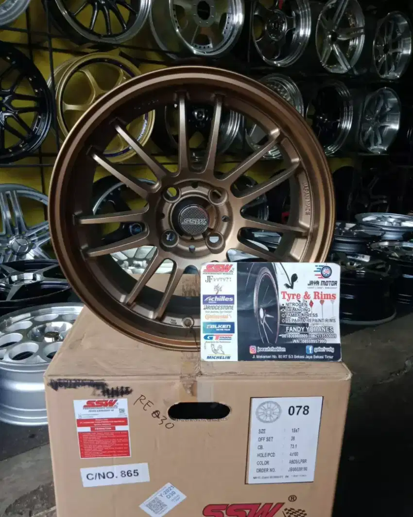 Velg re30 ssw 15 4x100 lbr7 et38 made in thailand