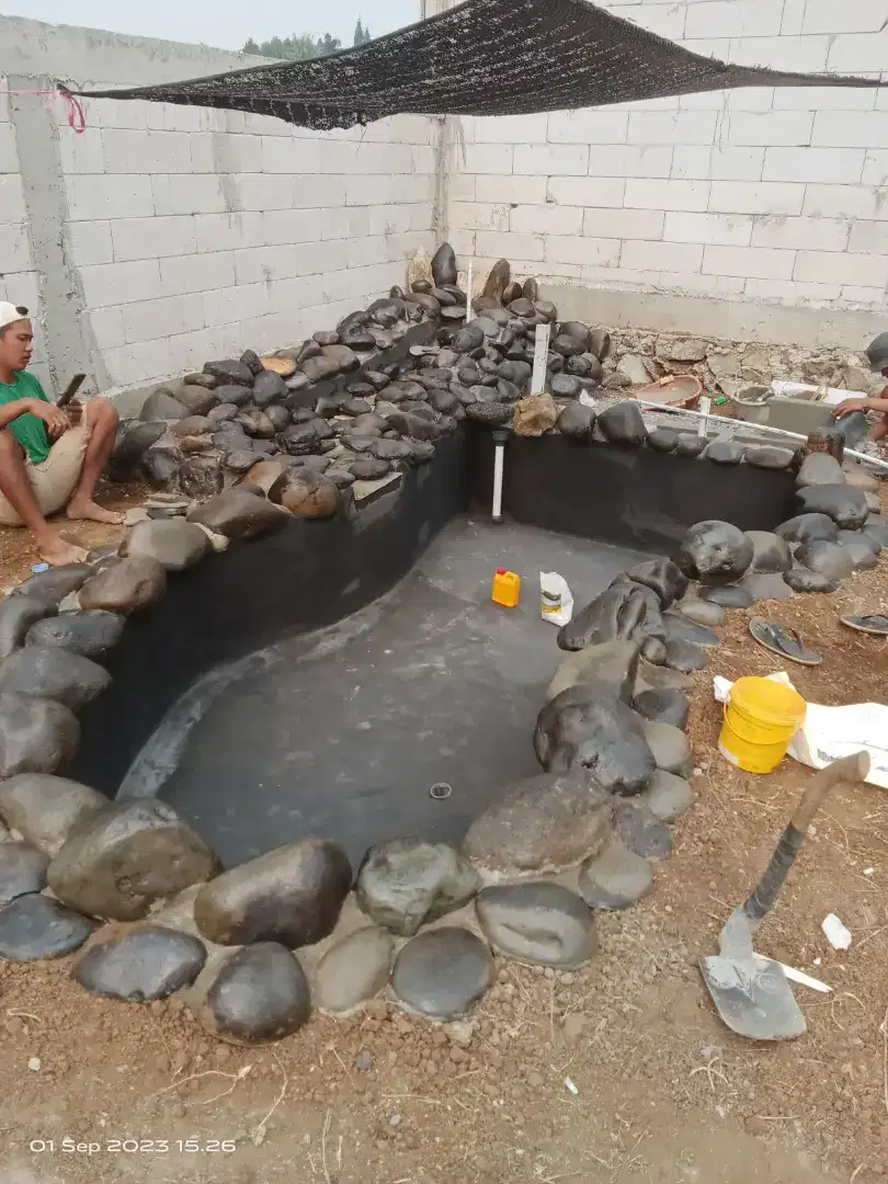 Kolam dan filter koi,