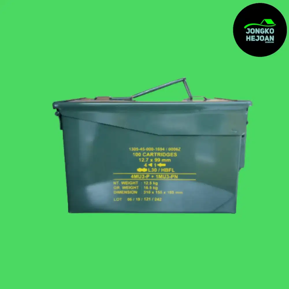 Box Peluru / Kotak Peluru Besi Bekas Original Pindad 100%