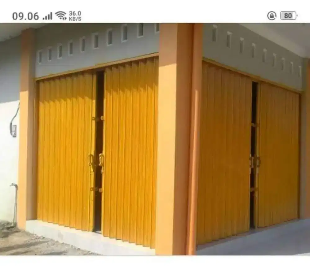 Rolling door folding gate