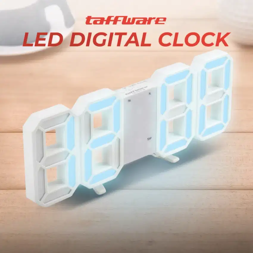 taffware jam meja LED digital clock