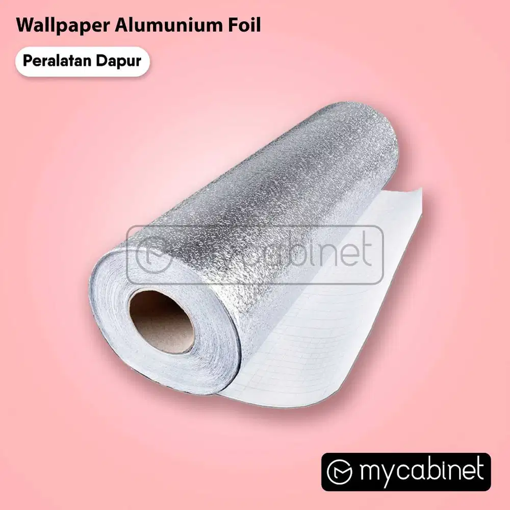 Wallpaper Stiker Alumunium Foil Anti Minyak, Anti Api Murah