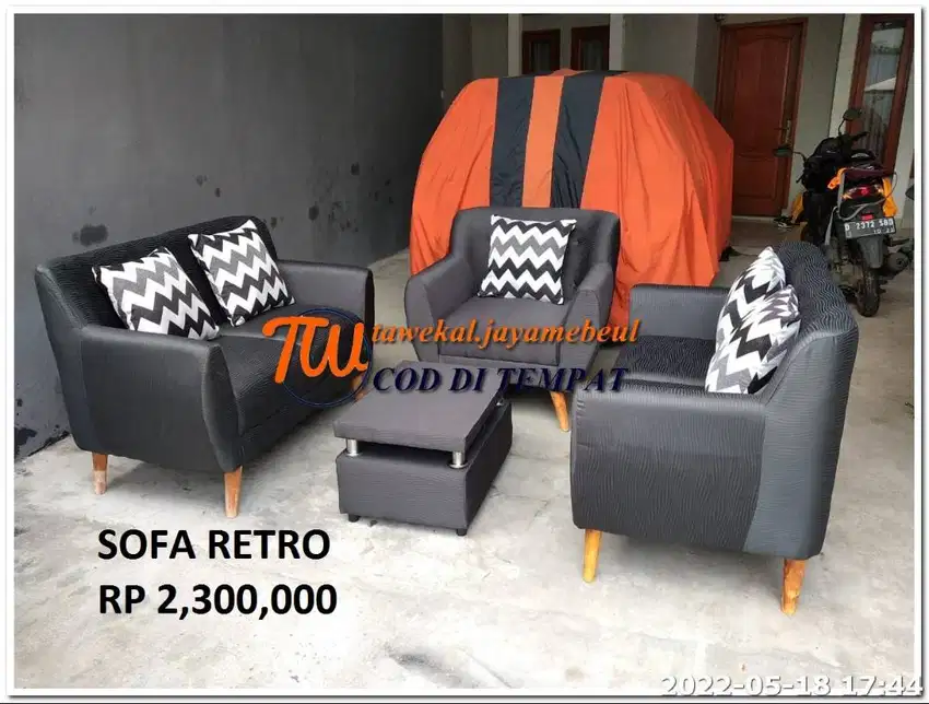 SOFA RETRO SOFA MINIMALIS SOFA SUDUT SOFA JAGUAR FUL SET LENGKAP