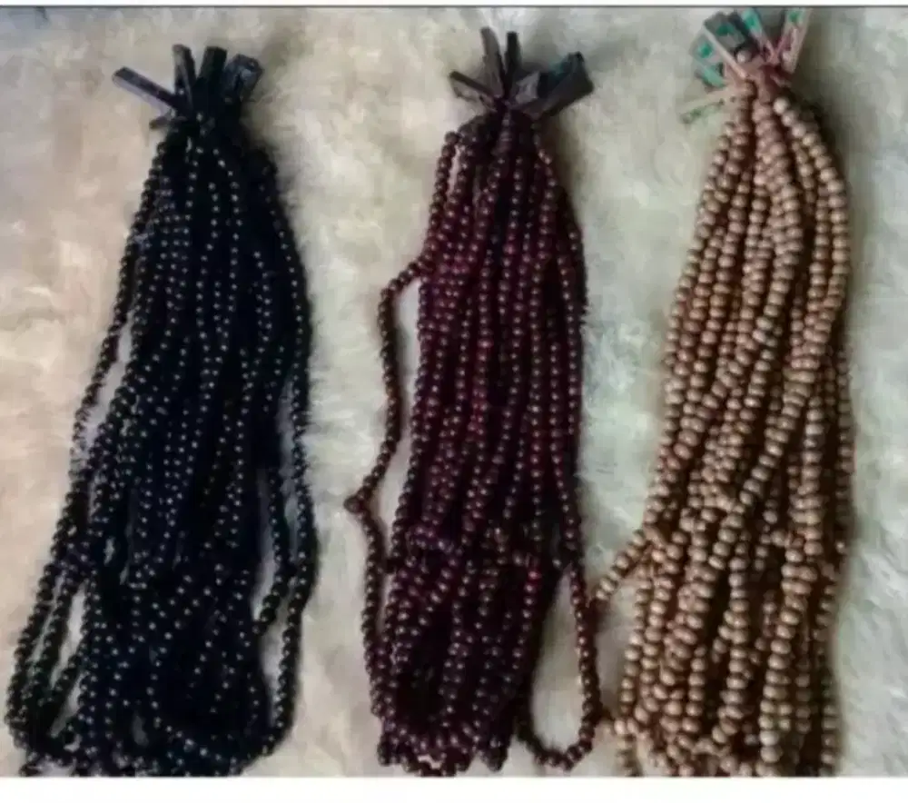 Tasbih/tasbeh kayu. Besar 99butir. Harga grosir. Per 10pcs.