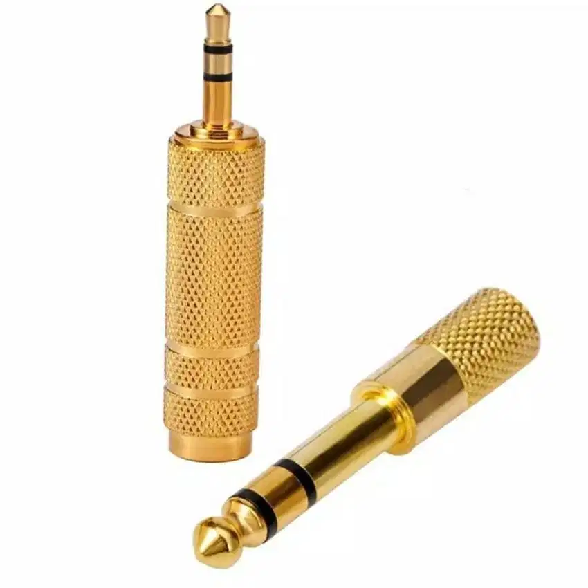 Konverter Jack Mic 6.5mm ke Audio Aux 3.5mm Logam dan Sebaliknya