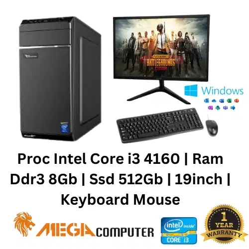 Pc Komputer Rakitan Core i3 4160 | 8Gb | 512Gb