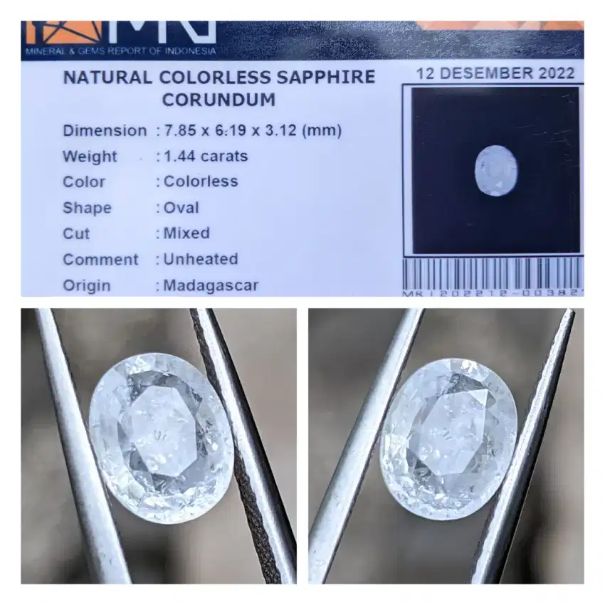 natural NTE colorless safir memo MRI lab