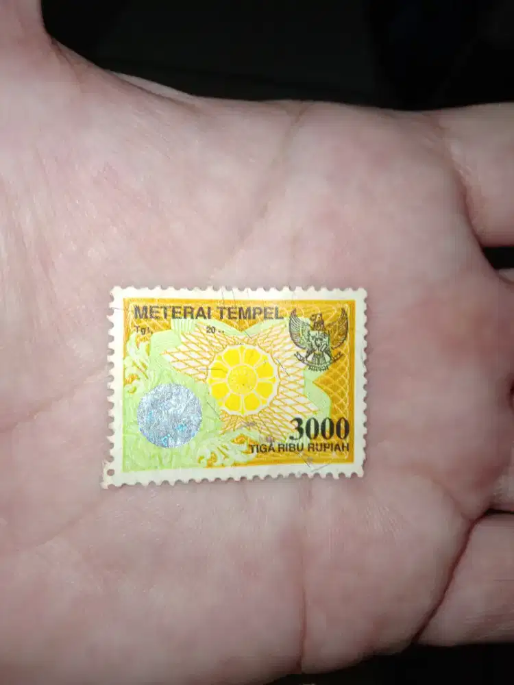 Materai 3ribu kuno, asli, kondisi ok, bisa nego