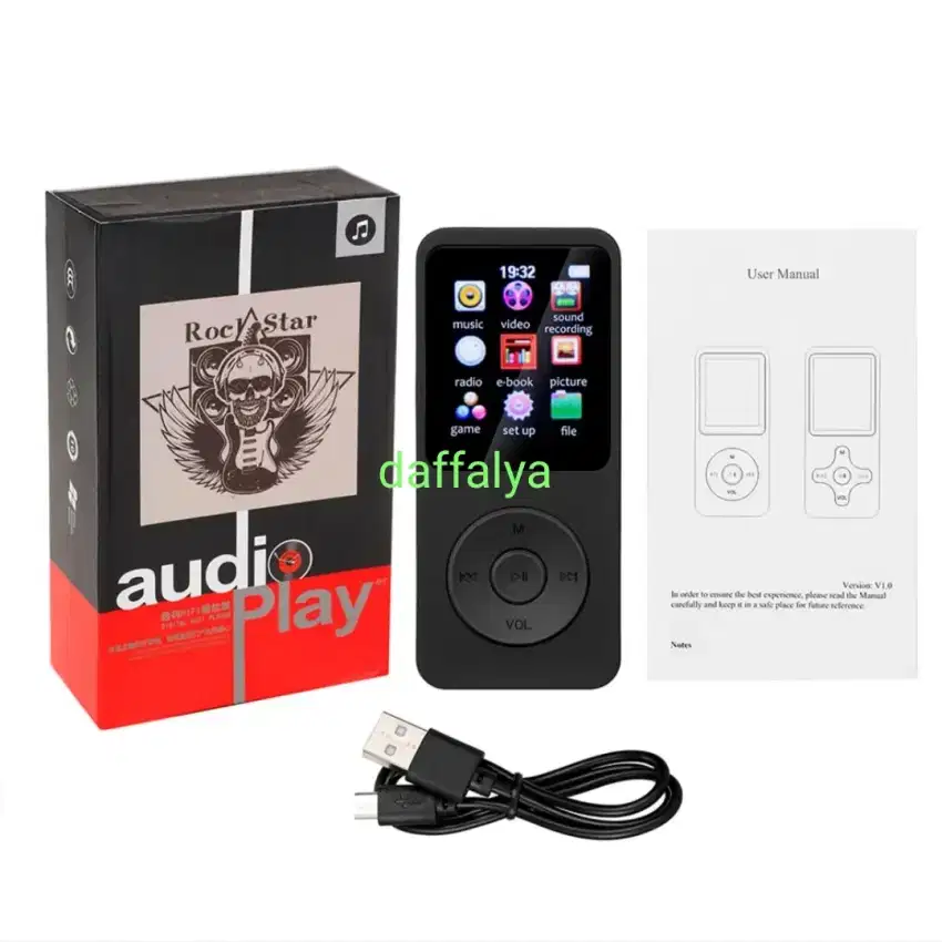 rockstar hifi dap bluetooth mp3 player flac voice recorder fm radio