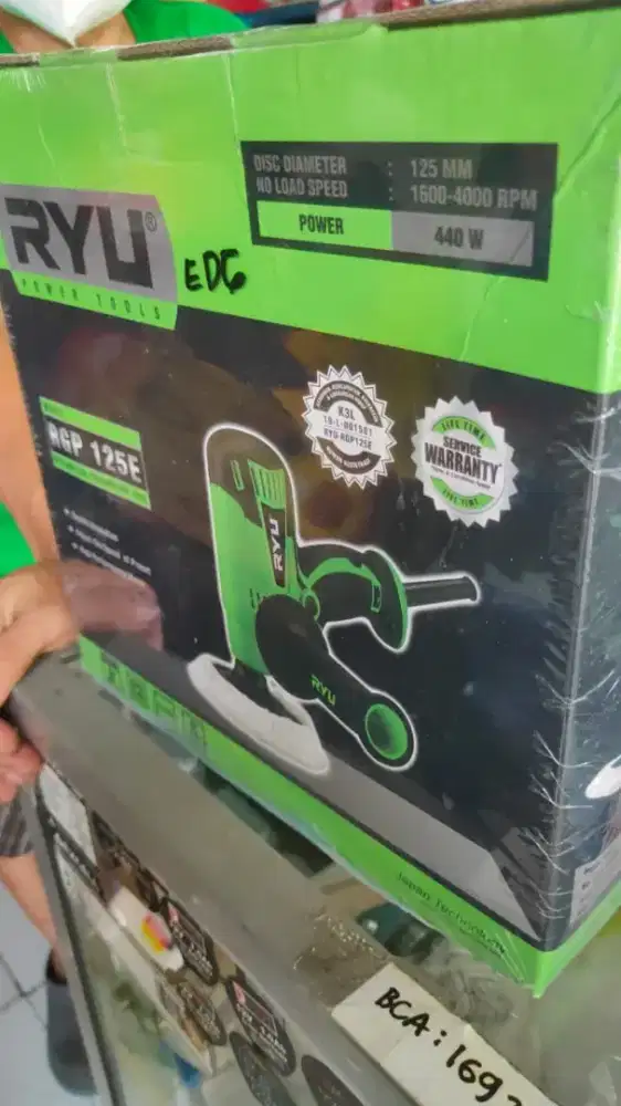 (RUMAH TEKNIK JOGJA)Polisher 5 inc merk RYU  by TEKIRO bergaransi 1 th