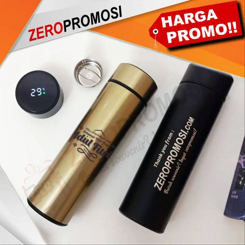 Hadiah Tumbler LED Idul Fitri Custom Design BEBAS CETAK NAMA