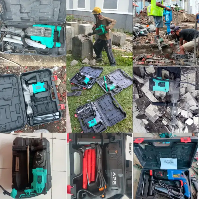 rental. Jack hammer/dril. Stamper. Pompa air. Blower. Vakum. genset