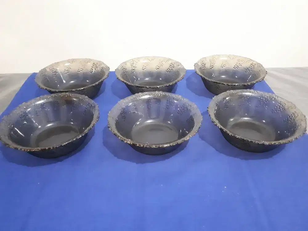 Round Soup Bowl (P-142) 6pcs Mangkuk Sup Clear Grey, 3D-Grape murah