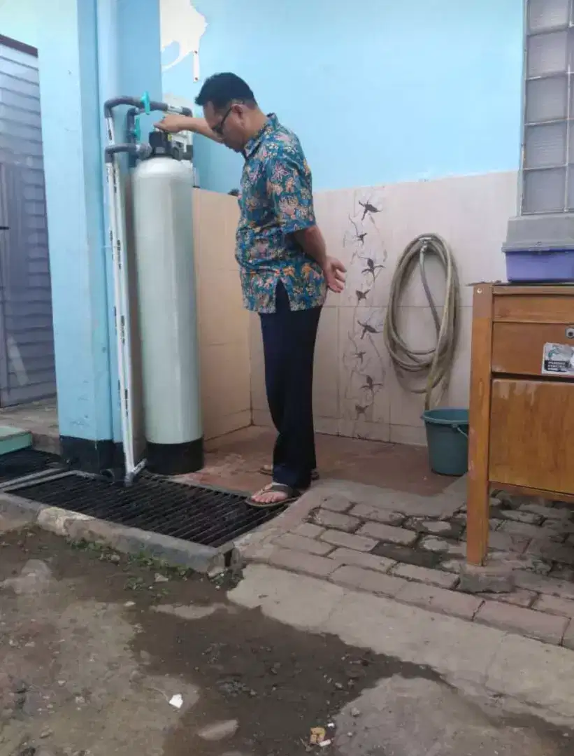 filter air tanah berbesi tinggi dan mangan plus pasang
