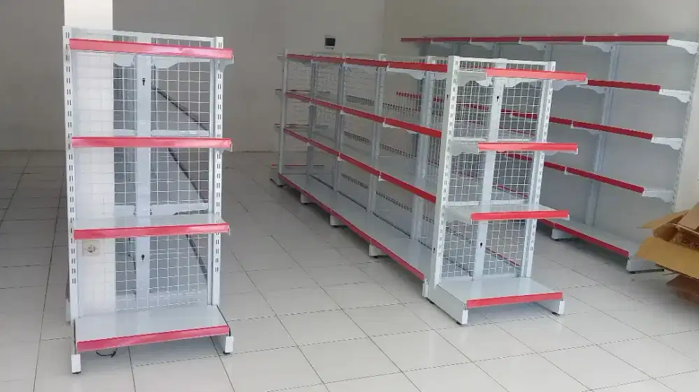 Rak minimarket untuk toko bahan roti