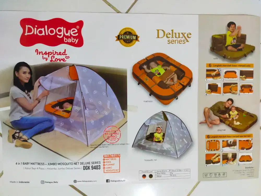 Dialogue Baby DGK 9403 Kasur Bayi 4 in 1 + Kelambu Jumbo