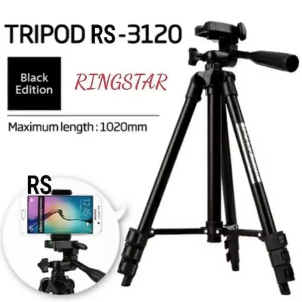 Tripod hp 1 meter ringstar ring star RS 3120 A black