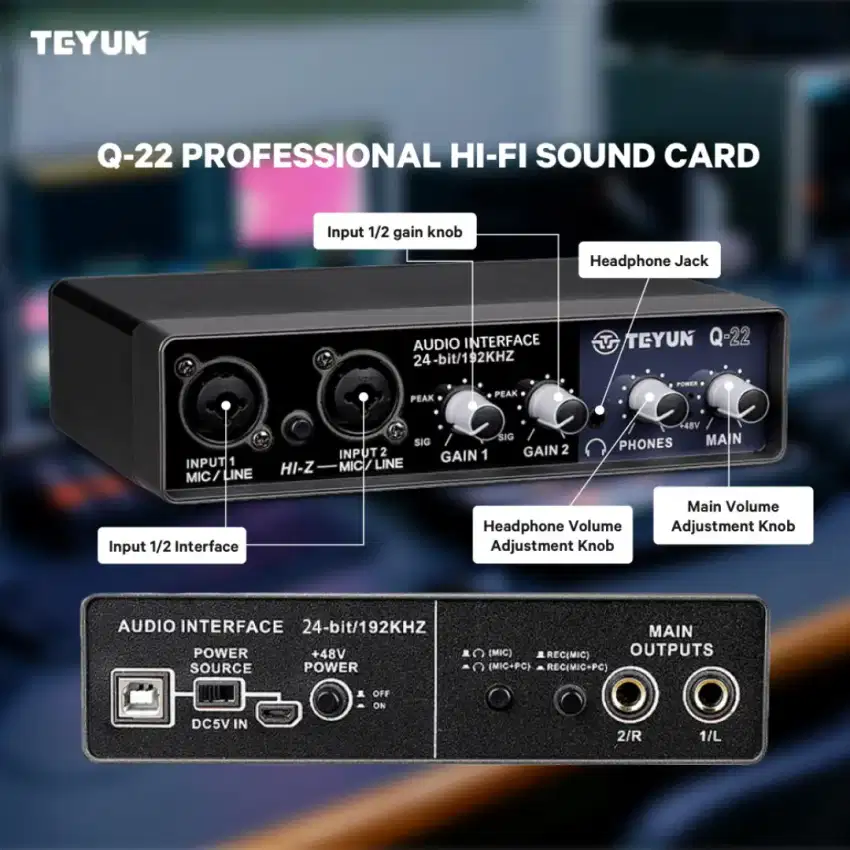 Soundcard Teyun q22 original