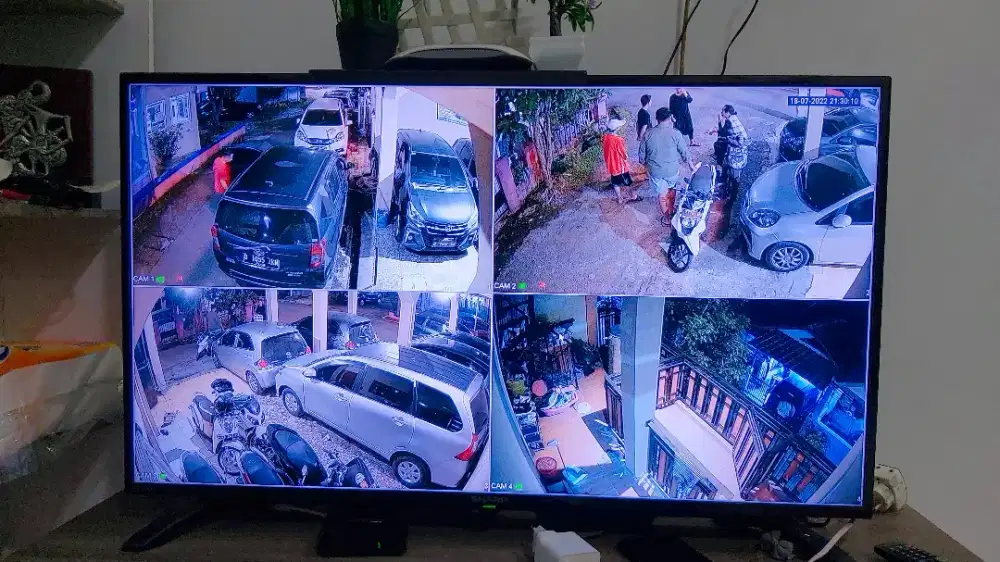 PAKET MURAH Kamera CCTV 4 Channel 2MP Full HD Bisa Online free jasa