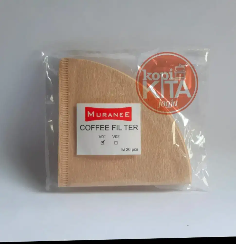Muranee paper filter v60 01 isi 20 lembar brown