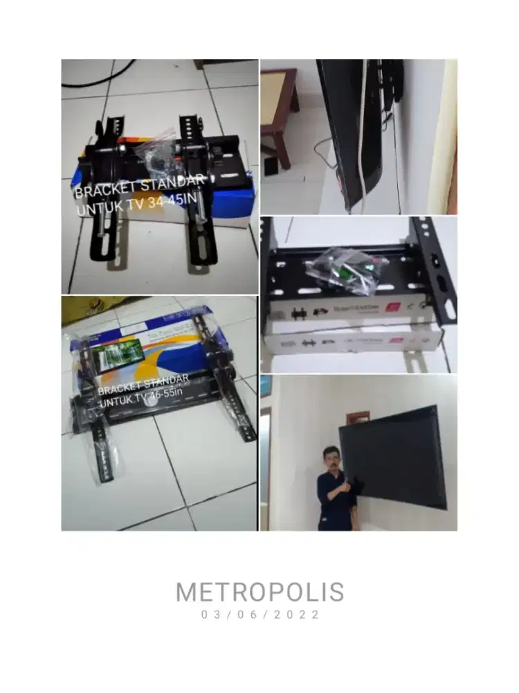 Bracket alat penempel TV di dinding