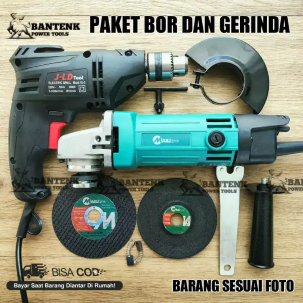 Paket Bor dan Gerinda Listrik (Gojek)