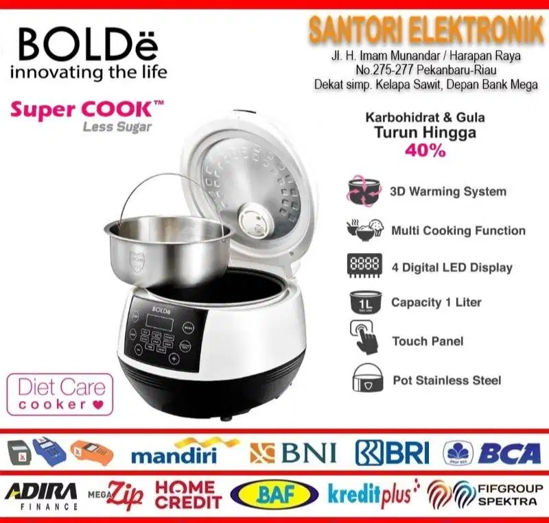 RICE COOKER BOLDE LESS SUGAR 1L