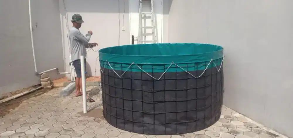 Kolam Terpal Bioflok Bundar