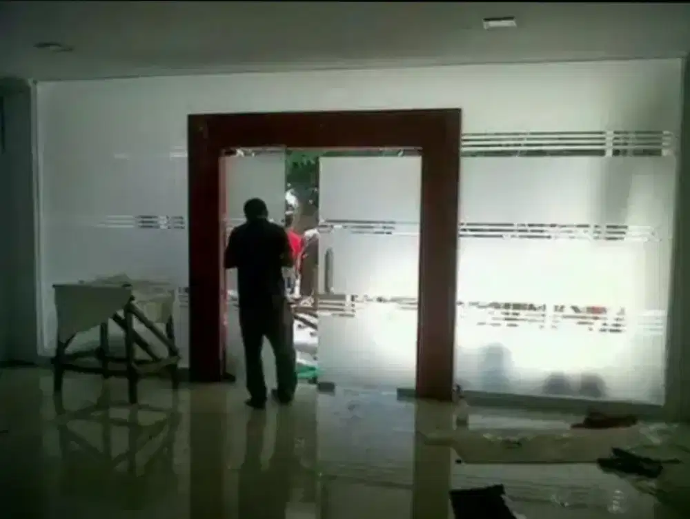 Stiker Sanblas&kaca film menerima pengerjaan custom/juga sesuai contoh