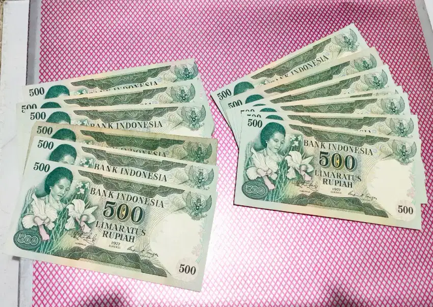 Dijual Uang 500 Rupiah Tahun 1977 Per Lembar 200.000Rb