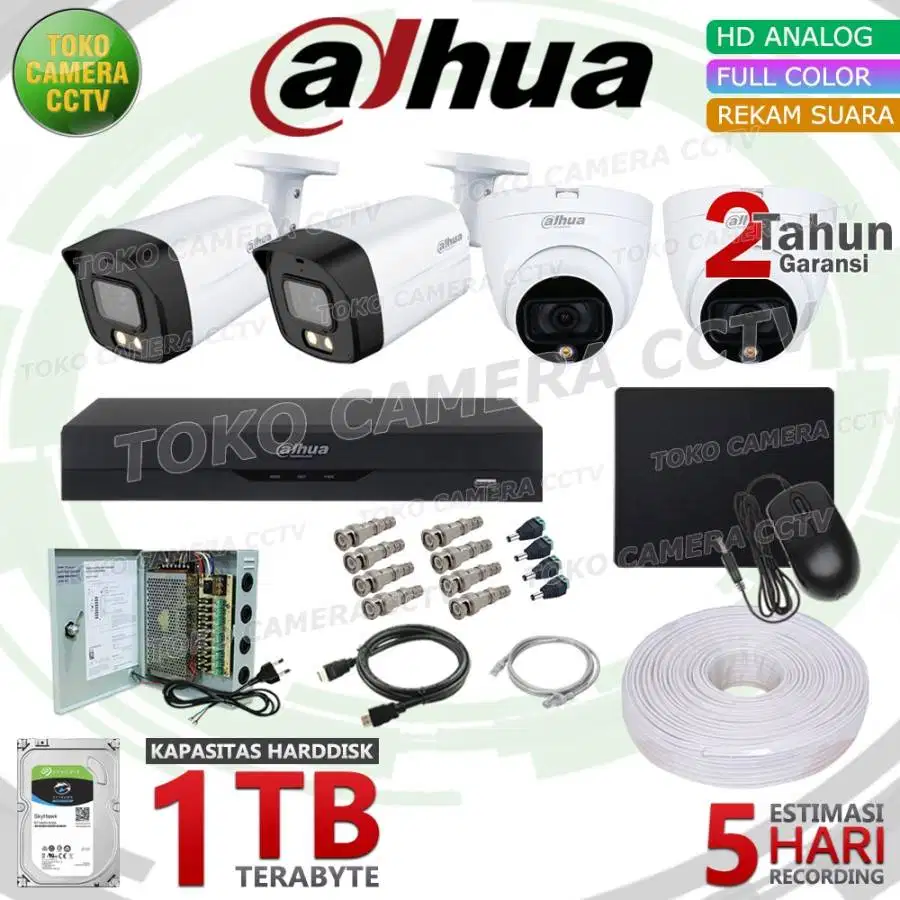 PAKET CCTV FULL COLOR 5MP AUDIO