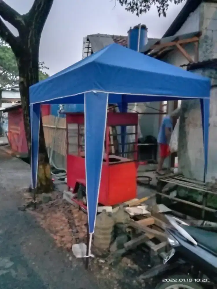 Tenda stand cafe bongkar-pasang ready ya