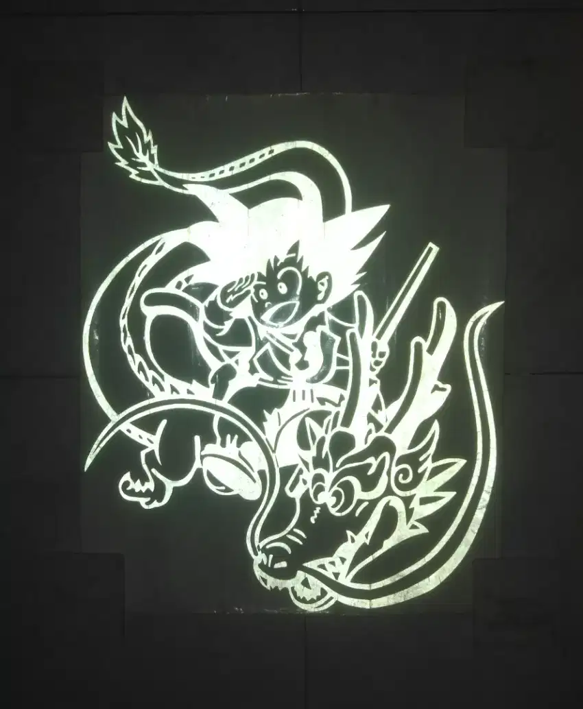 Sticker menyala scotch light Dragon Ball jumbo besar