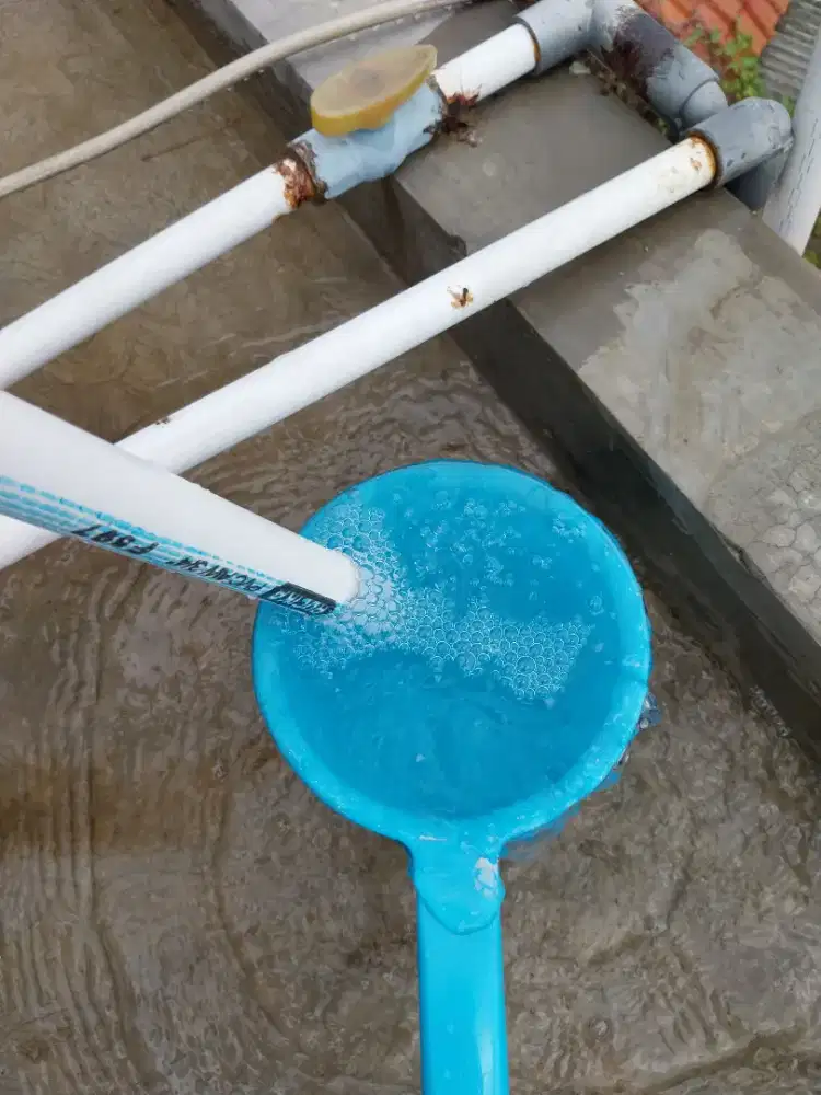Filter air sumur bor yg keruh kuning bau karat sedang
