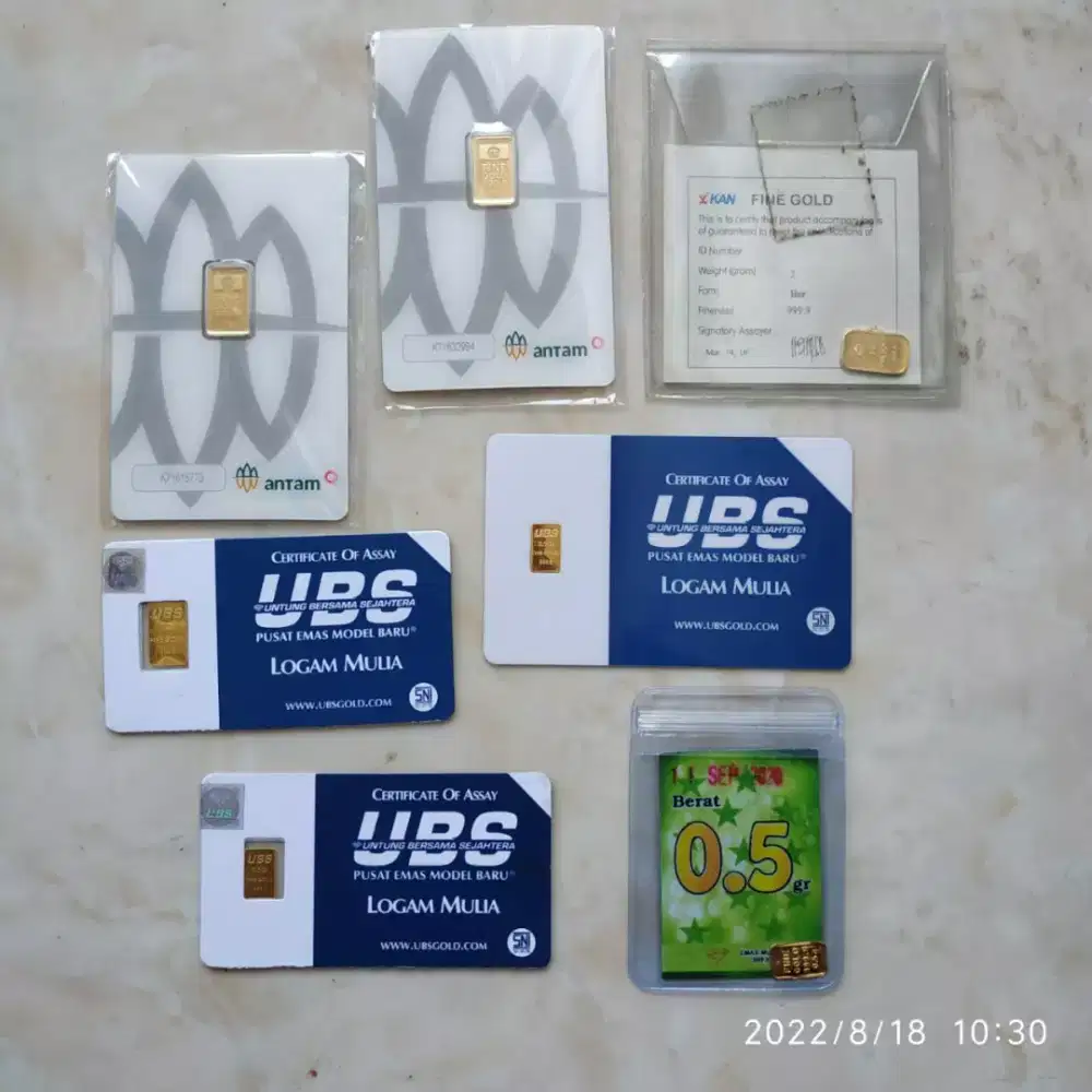 Trima & jua Logam mulia lokal..