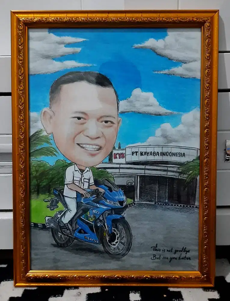 menjual untuk dekorasi dinding lukisan bingkai karikatur