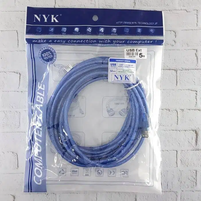 Kabel USB Extension NYK 5 Meter with Extender Kabel Biru 5m 5meter 5 m