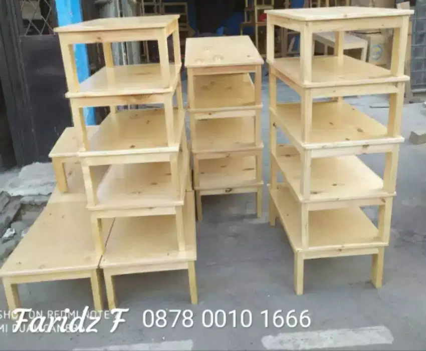 Meja lesehan jati belanda tripleks