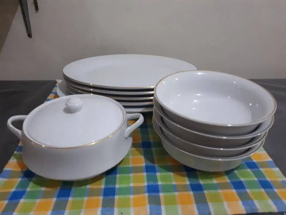 Sango Serving Set (P-112) : Piring Mangkuk Sup Porselain Murah