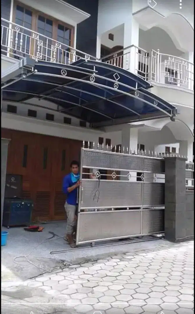 Pintu pagar stainless murah