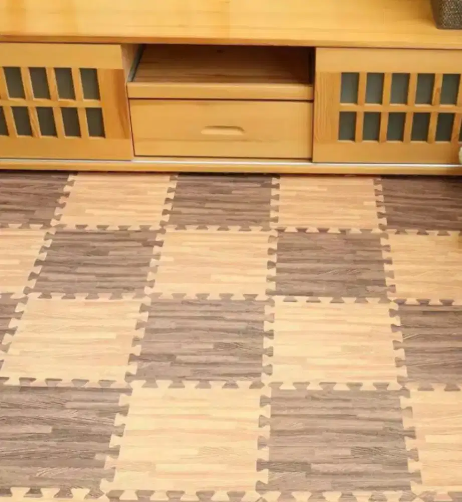 Karpet Puzzle Motif Kayu Harga Murahh