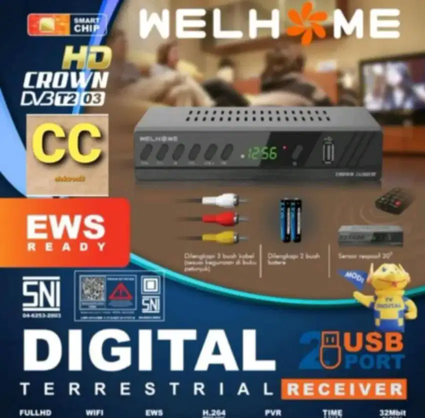 SET TOP BOX WELLHOME SIARAN DIGITAL