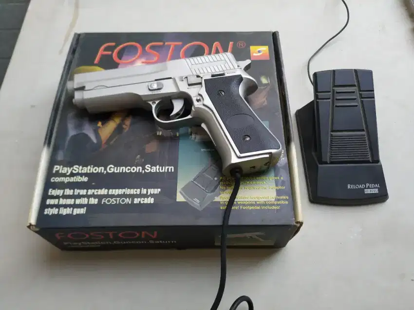 Foston Guncon Saturn PlayStation PS 1 dan 2 controller Full set normal