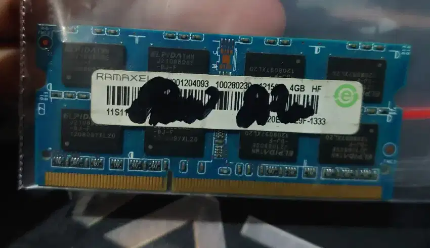 Memory RAM laptop 4GB RAMAXEL Sodimm 2RX8 DDR3 PC3-10600S -1333 Mhz