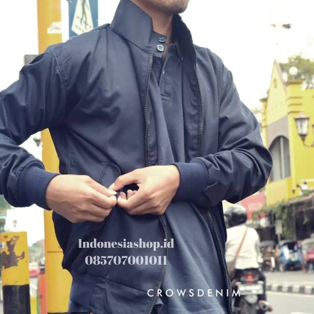Jaket Al Ghazali Harrington Navy Style - SK47
