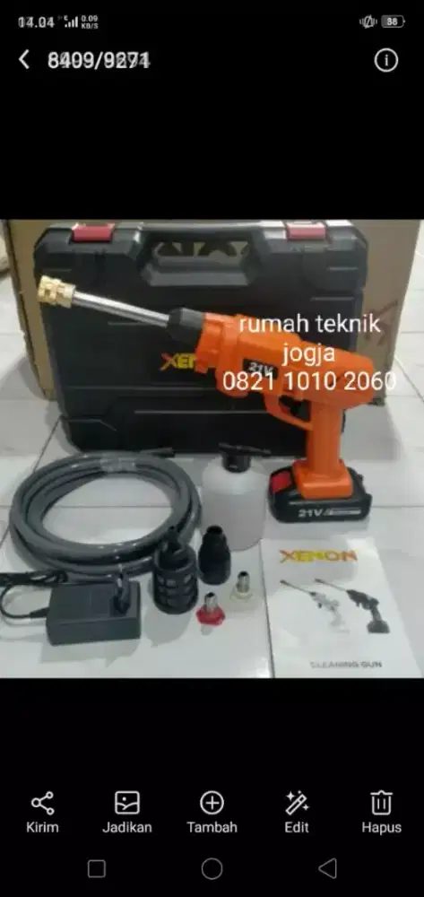 (Rumah teknik jogja) jet cleaner cordless ,24 volt
