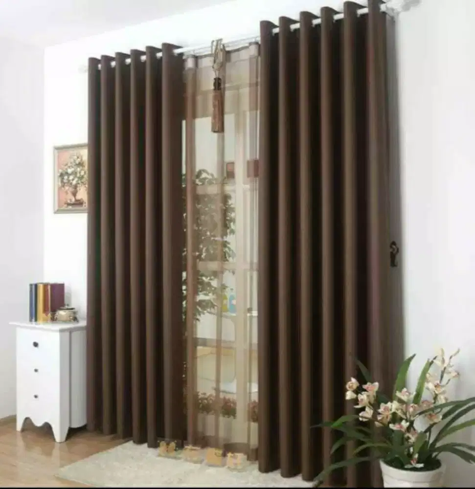 Tirai gorden jendela gorden kantor