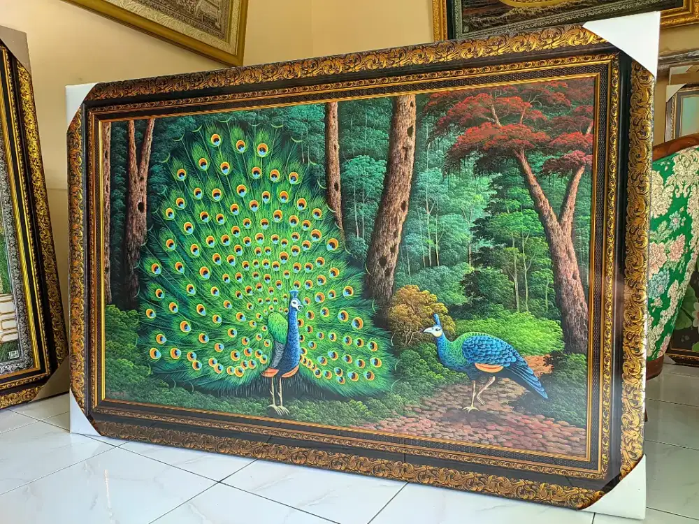Lukisan Merak ukuran besar