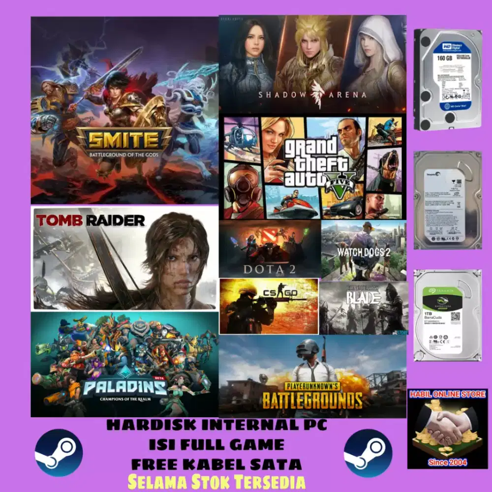 Hardisk 250GB Isi Game PC